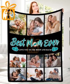Best Mom Ever Custom NFL Miami Dolphins Blankets with Pictures Perfect Mothers Day Gift