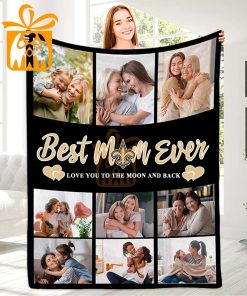 Best Mom Ever Custom NFL New Orleans Saints Blankets with Pictures Perfect Mothers Day Gift