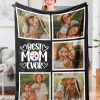 Best Mom Ever – Custom NFL Pittsburgh Steelers Blankets with Pictures for Mother’s Day Gift