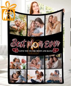 Best Mom Ever Custom NFL Washington Commanders Blankets with Pictures Perfect Mothers Day Gift
