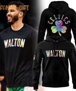 Bill Walton Celtics Tie Dye Hoodie with Clover Back