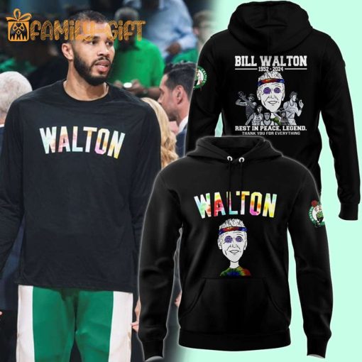 Bill Walton Celtics Tie-Dyed Memorial Hoodie