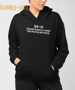 Trump Finally Won The Popular Vote Shirt 34 0 Convicted Felon Humor Tee 2