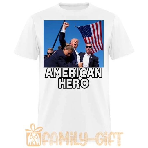 American Hero Trump Assassination Attempt T-Shirt – Bold Political Statement Tee