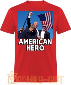 American Hero Trump Assassination Attempt T Shirt Bold Political Statement Tee 3