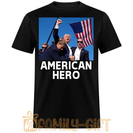 American Hero Trump Assassination Attempt T-Shirt – Bold Political Statement Tee