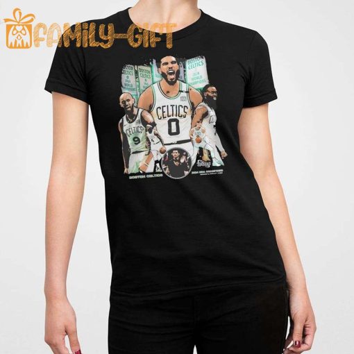 Celtics 2024 Champions Jayson Tatum Wearing Shirt – Celtics Championship Apparel