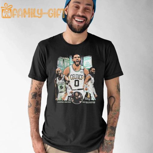 Celtics 2024 Champions Jayson Tatum Wearing Shirt – Celtics Championship Apparel