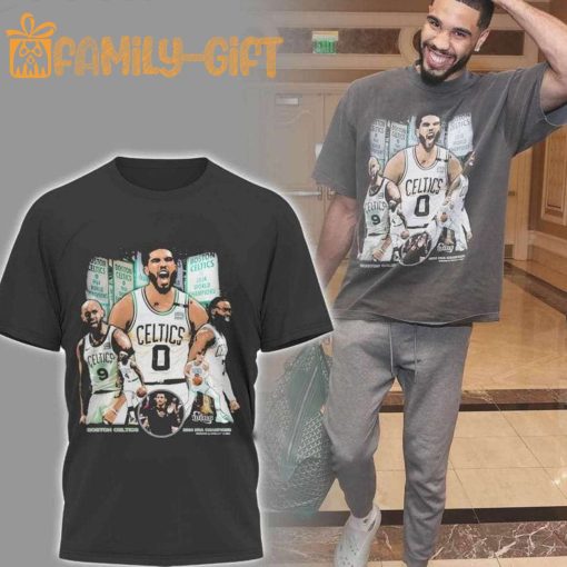 Celtics 2024 Champions Jayson Tatum Wearing Shirt – Celtics Championship Apparel