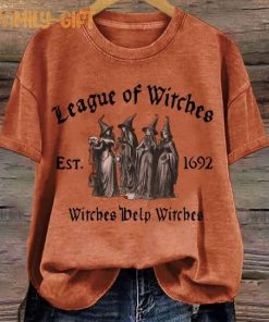 Halloween League of Witches T Shirt Witches Help Witches Casual Tee 1