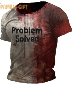 Halloween Print T-Shirt – Bloody Problem Solved Tee