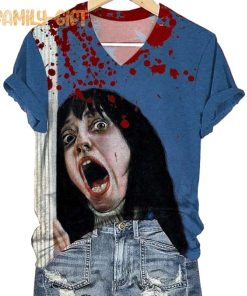 Horror Blood Stains Shirt – Creepy Halloween Graphic Tee