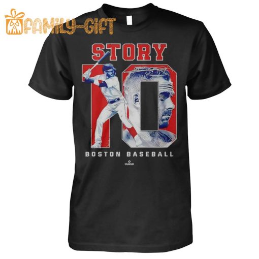 Trevor Story 10 Boston Baseball Shirt – Red Sox Fan Apparel