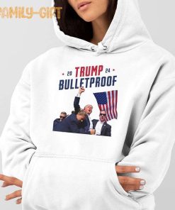 Trump 2024 Bulletproof T Shirt Bold Shooting Rally Political Apparel 1