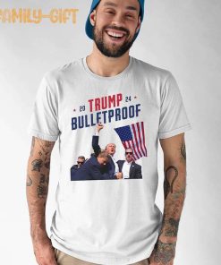 Trump 2024 Bulletproof T Shirt Bold Shooting Rally Political Apparel