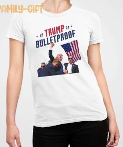 Trump 2024 Bulletproof T Shirt Bold Shooting Rally Political Apparel 3