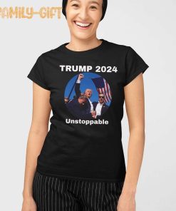 Trump 2024 Unstoppable T Shirt Bold Assassination Attempt Political Apparel 1