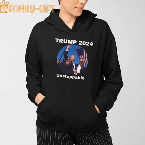 Trump 2024 Unstoppable T-Shirt – Bold Assassination Attempt Political Apparel