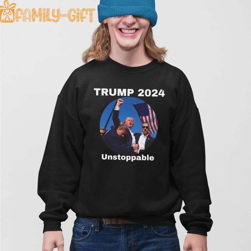 Trump 2024 Unstoppable T-Shirt – Bold Assassination Attempt Political Apparel