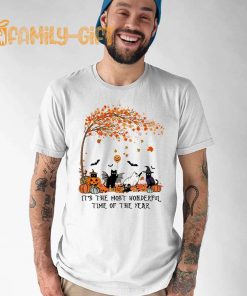 Autumn Cats It’s The Most Wonderful Time Shirt – Fall Halloween Tee