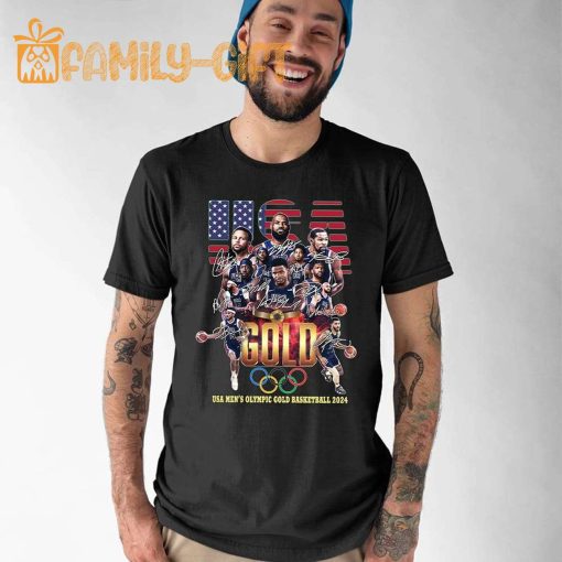 USA Men’s Basketball Team 2024 – Olympic Gold Medal Winners T-Shirt