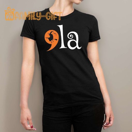 Witchy Comma La Shirt – Unique Halloween Fun Tee