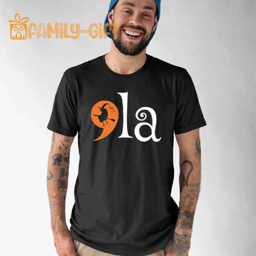 Witchy Comma La Shirt – Unique Halloween Fun Tee