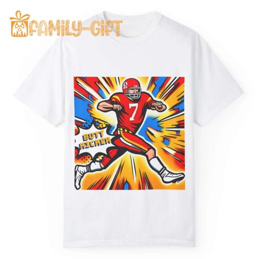 Harrison Butker #7 Comic Superhero Kansas City Chiefs T-Shirt – NFL Fan Apparel