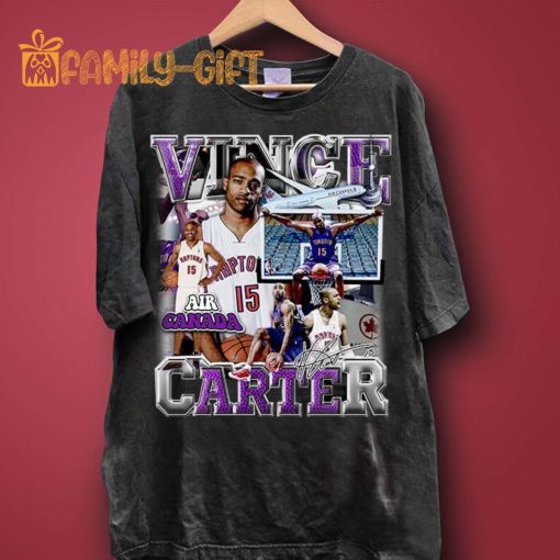 Vintage 90s Vince Carter Graphic T-Shirt – Retro Unisex Basketball Tee for Fans