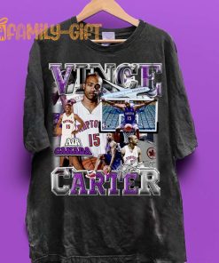 Vintage 90s Vince Carter Graphic T Shirt – Retro Unisex Basketball Tee for Fans 2