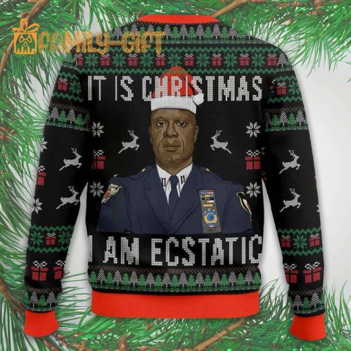 Brooklyn 99 Captain Holt It Is Christmas Ugly Christmas Sweater – Fun Holiday Sweater for Fans