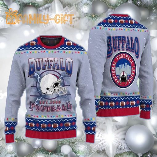 Buffalo Bills 1960 NFL Ugly Christmas Sweater – Football Christmas Sweater for Bills Fans