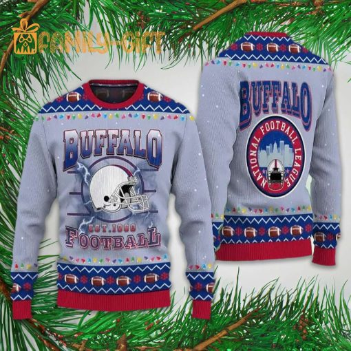 Buffalo Bills 1960 NFL Ugly Christmas Sweater – Football Christmas Sweater for Bills Fans