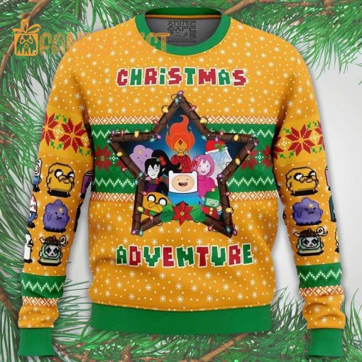 Christmas Adventure Time Ugly Christmas Sweater – Fun Holiday Sweater for Adventure Fans