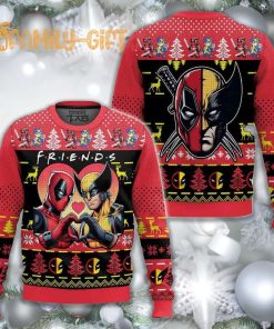 Deadpool and Wolverine Friends Ugly Christmas Sweater – Marvel Heroes Holiday Sweater