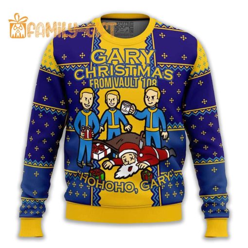 Fallout Gary Vault 108 Ugly Christmas Sweater – Post-Apocalyptic Holiday Fun