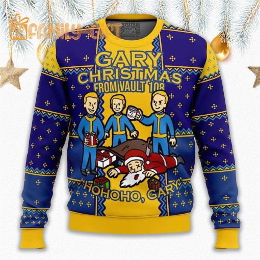 Fallout Gary Vault 108 Ugly Christmas Sweater – Post-Apocalyptic Holiday Fun