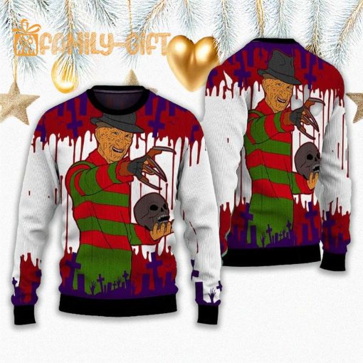 Freddy Krueger Horror Movie Ugly Christmas Sweater – A Nightmare On Elm Street