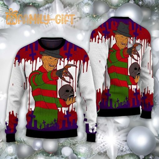 Freddy Krueger Horror Movie Ugly Christmas Sweater – A Nightmare On Elm Street