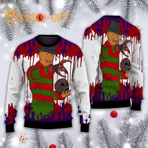 Freddy Krueger Horror Movie Ugly Christmas Sweater – A Nightmare On Elm Street