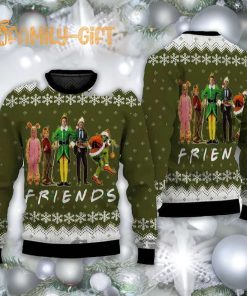 Funny Christmas Movie Friends Ugly Christmas Sweater Holiday Characters Sweater