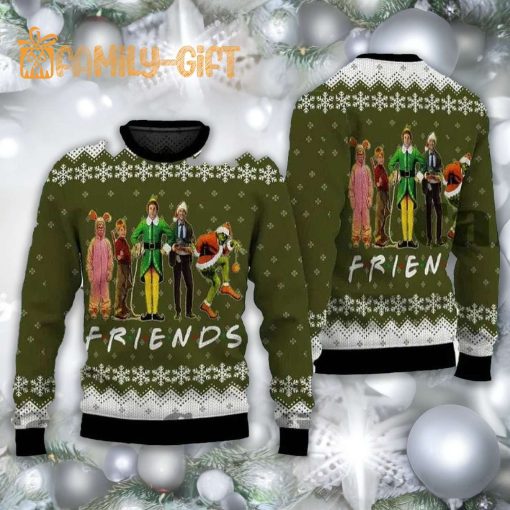 Funny Christmas Movie Friends Ugly Christmas Sweater – Holiday Characters Sweater