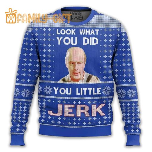 Home Alone You Little Jerk Meme Christmas Ugly Sweater – Nostalgic Holiday Apparel