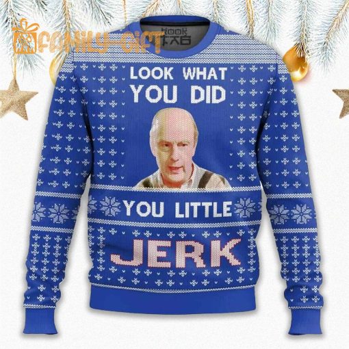 Home Alone You Little Jerk Meme Christmas Ugly Sweater – Nostalgic Holiday Apparel