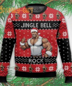 Jingle Bell Rock The Rock Ugly Christmas Sweater – Fun Holiday Sweater for Wrestling Fans