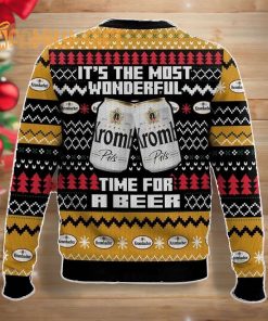 Krombacher It’s the Most Wonderful Time for a Beer Ugly Christmas Sweater Fun Holiday Beer Lover Sweater 1