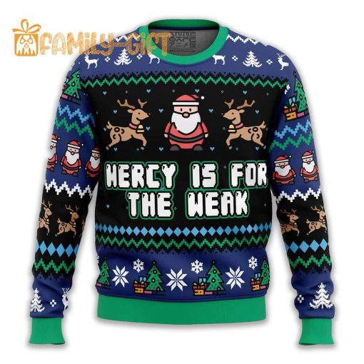 Mercy Is For The Weak Ugly Christmas Sweater – Funny Karate Kid Holiday Apparel