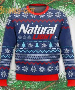 Natural Light Beer Ugly Christmas Sweater – Fun Holiday Beer Lover Sweater