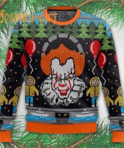 Pennywise IT Ugly Christmas Sweater – Fun Horror-Themed Holiday Sweater