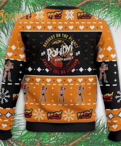 Ronda Rousey ugly Christmas sweater WWE Baddest Fighter Fun Holiday Sweater 1